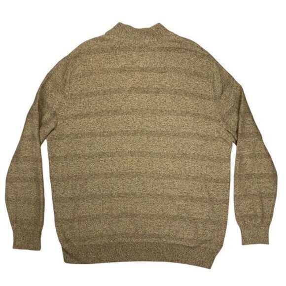 CHAPS Sweater Mens 3XLT Brown 3 Buttons Mock Neck Classic Knit Henley Pullover - Picture 7 of 16